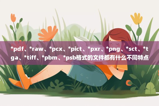 *pdf、*raw、*pcx、*pict、*pxr、*png、*sct、*tga、*tiff、*pbm、*psb格式的文件都有什么不同特点和用途