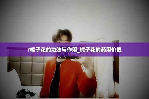 ?栀子花的功效与作用_栀子花的药用价值