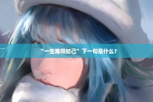 “一生难得知己”下一句是什么？