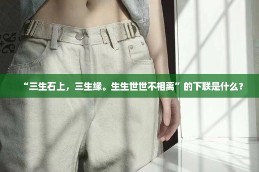 “三生石上，三生缘。生生世世不相离”的下联是什么？