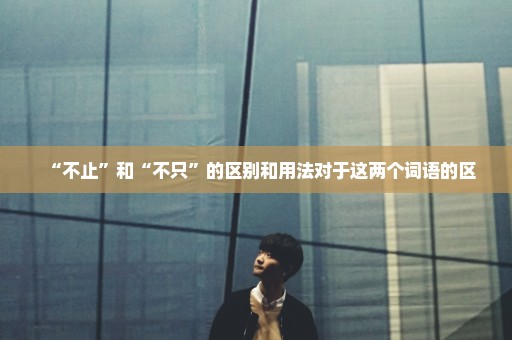 “不止”和“不只”的区别和用法对于这两个词语的区