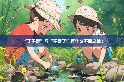 “了不得”与“不得了”有什么不同之处？