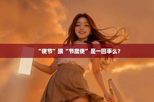 “使节”跟“节度使”是一回事么？