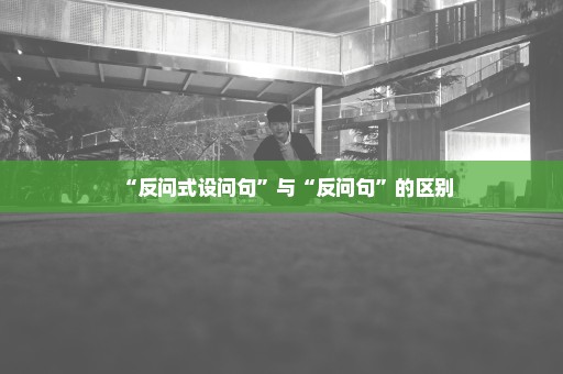 “反问式设问句”与“反问句”的区别