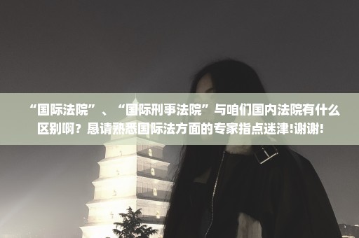 “国际法院”、“国际刑事法院”与咱们国内法院有什么区别啊？恳请熟悉国际法方面的专家指点迷津!谢谢!