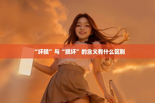 “坏损”与“损坏”的含义有什么区别