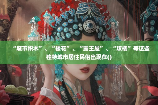 “城市积木”、“楼花”、“霸王屋”、“攻楼”等这些独特城市居住民俗出现在()