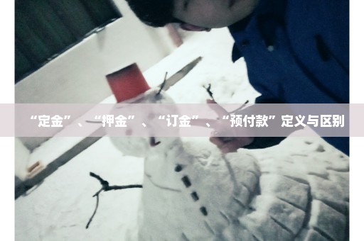 “定金”、“押金”、“订金”、“预付款”定义与区别