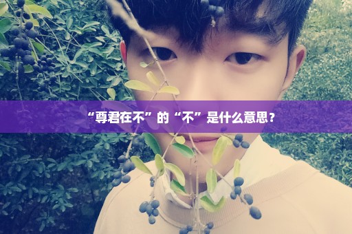 “尊君在不”的“不”是什么意思？