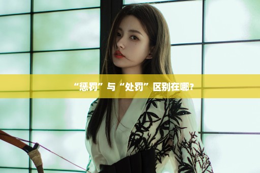 “惩罚”与“处罚”区别在哪？