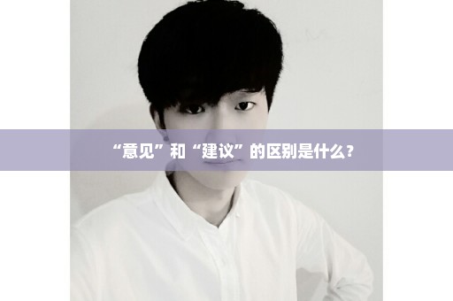 “意见”和“建议”的区别是什么？