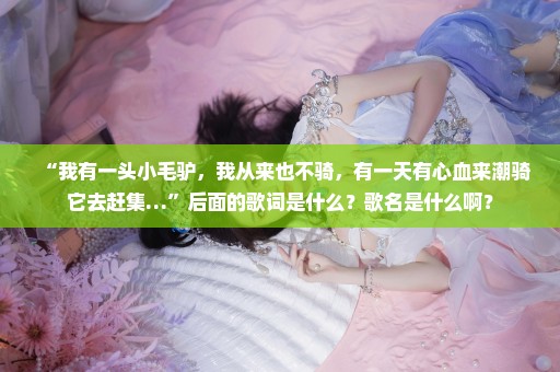 “我有一头小毛驴，我从来也不骑，有一天有心血来潮骑它去赶集…”后面的歌词是什么？歌名是什么啊？