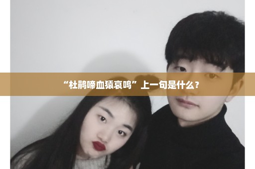 “杜鹃啼血猿哀鸣”上一句是什么？