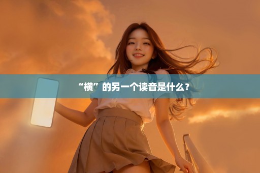 “横”的另一个读音是什么？