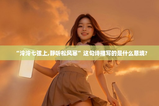“泠泠七弦上,静听松风寒”这句诗描写的是什么意境?