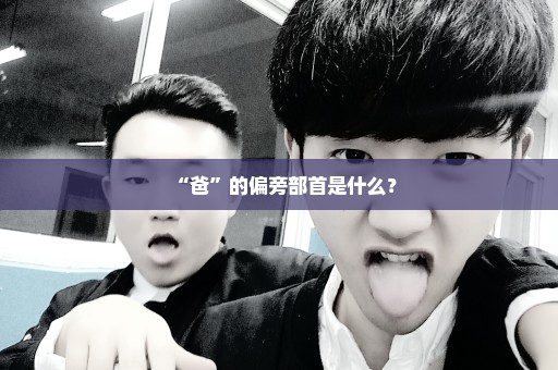 “爸”的偏旁部首是什么？