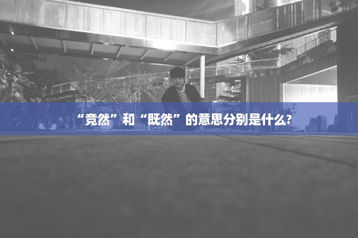 “竞然”和“既然”的意思分别是什么?