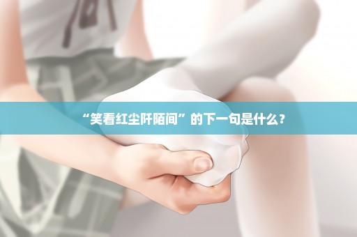“笑看红尘阡陌间”的下一句是什么？