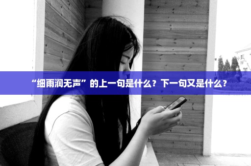 “细雨润无声”的上一句是什么？下一句又是什么？