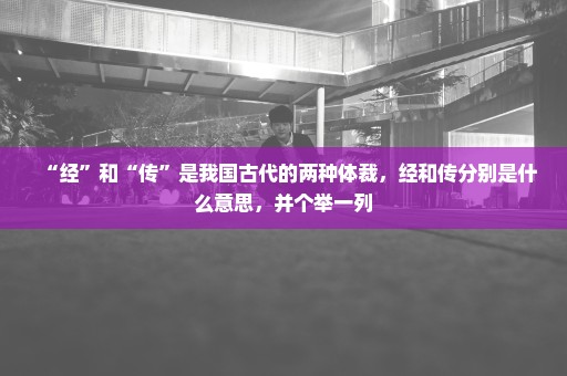 “经”和“传”是我国古代的两种体裁，经和传分别是什么意思，并个举一列