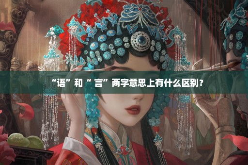 “语”和“ 言”两字意思上有什么区别？