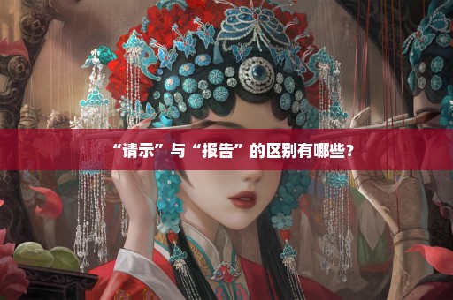 “请示”与“报告”的区别有哪些？