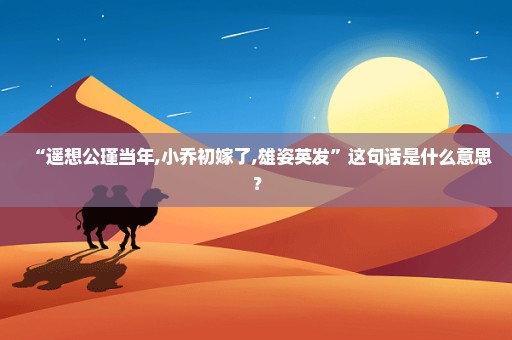 “遥想公瑾当年,小乔初嫁了,雄姿英发”这句话是什么意思？