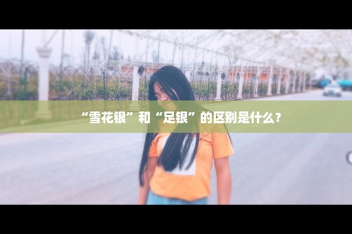 “雪花银”和“足银”的区别是什么？
