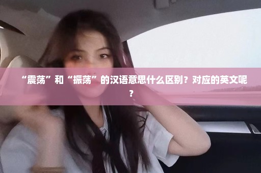 “震荡”和“振荡”的汉语意思什么区别？对应的英文呢？