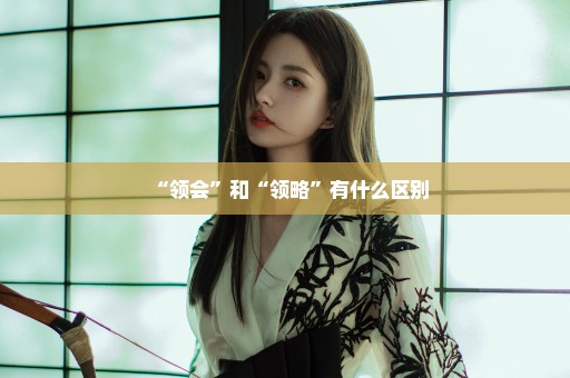 “领会”和“领略”有什么区别