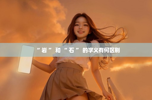 “ 岩 ” 和 “ 石 ” 的字义有何区别
