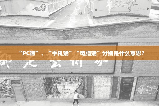 “PC端”、“手机端”“电脑端”分别是什么意思？