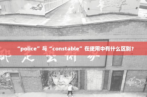 “police”与“constable”在使用中有什么区别？