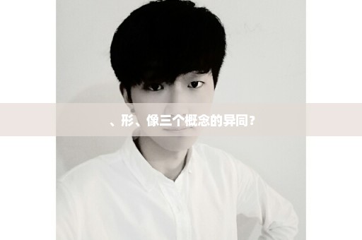 、形、像三个概念的异同？
