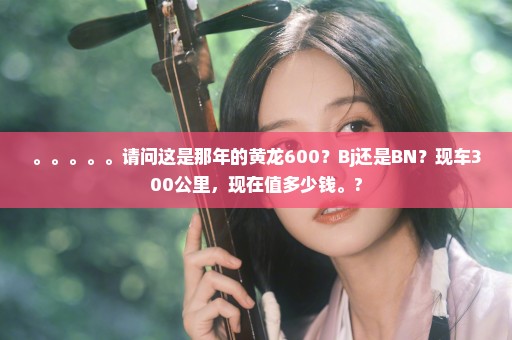。。。。。请问这是那年的黄龙600？Bj还是BN？现车300公里，现在值多少钱。?
