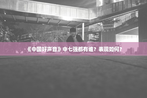 《中国好声音》中七强都有谁？表现如何？