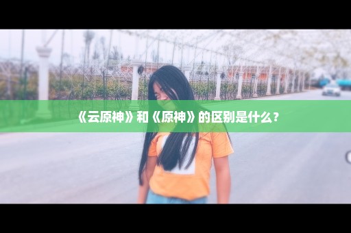 《云原神》和《原神》的区别是什么？