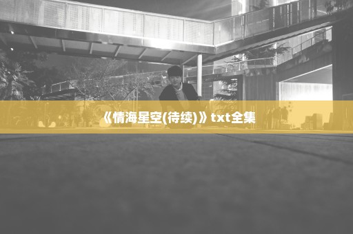 《情海星空(待续)》txt全集