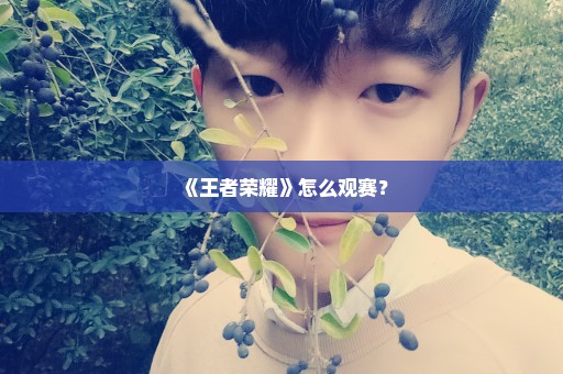 《王者荣耀》怎么观赛？