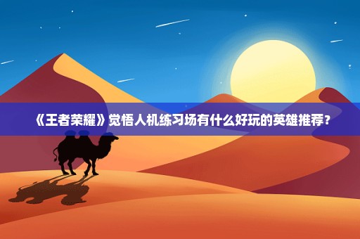 《王者荣耀》觉悟人机练习场有什么好玩的英雄推荐？