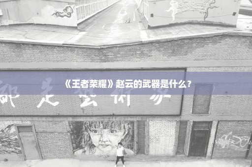 《王者荣耀》赵云的武器是什么？