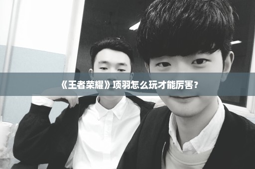 《王者荣耀》项羽怎么玩才能厉害？
