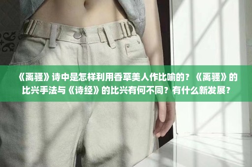 《离骚》诗中是怎样利用香草美人作比喻的？《离骚》的比兴手法与《诗经》的比兴有何不同？有什么新发展？