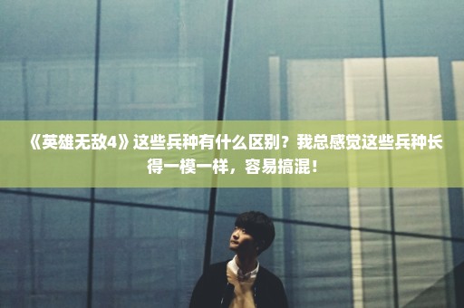 《英雄无敌4》这些兵种有什么区别？我总感觉这些兵种长得一模一样，容易搞混！