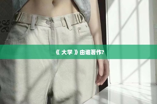 《 大学 》由谁著作?