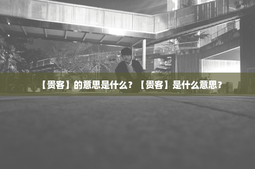 【贵客】的意思是什么？【贵客】是什么意思？