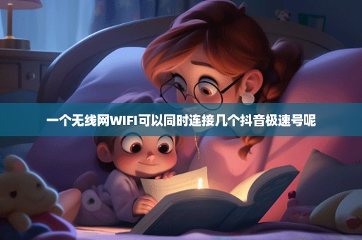 一个无线网WIFI可以同时连接几个抖音极速号呢