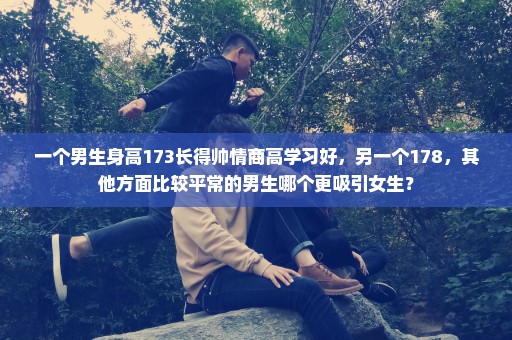一个男生身高173长得帅情商高学习好，另一个178，其他方面比较平常的男生哪个更吸引女生？