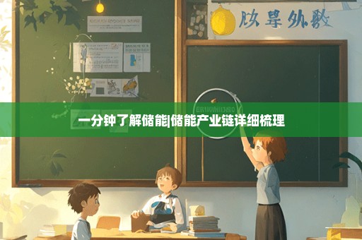 一分钟了解储能|储能产业链详细梳理