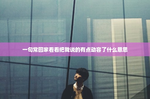 一句常回家看看把我说的有点动容了什么意思